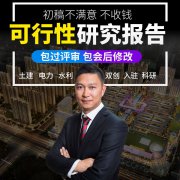 可行性研究报告可研编制立项商业融资计划书编写项目审批备案PPT