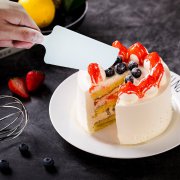 一次性蛋糕刀叉餐具定制 糕点塑料餐具三合一组合水滴盘套装