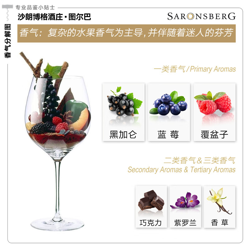 沙朗博格（SARONSBERG）赛斯米克干红葡萄酒2018 波尔多型混酿 南非国家酒馆原瓶进口红酒