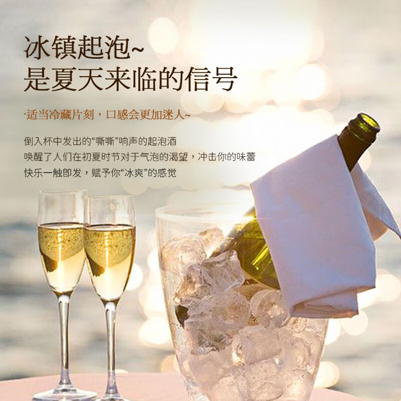 菲特瓦【传统香槟法】法国原瓶进口起泡白葡萄酒 德堡世家白起泡酒 750ml双支装