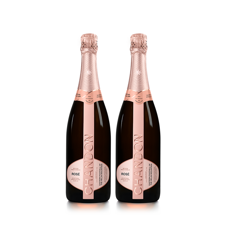 夏桐（Chandon）传统工艺桃红干型高泡葡萄酒750mL 双支装