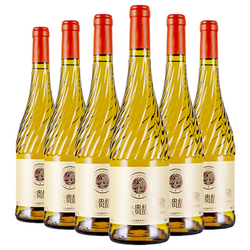 张裕 贵馥晚采甜白葡萄酒750ml*6瓶整箱装