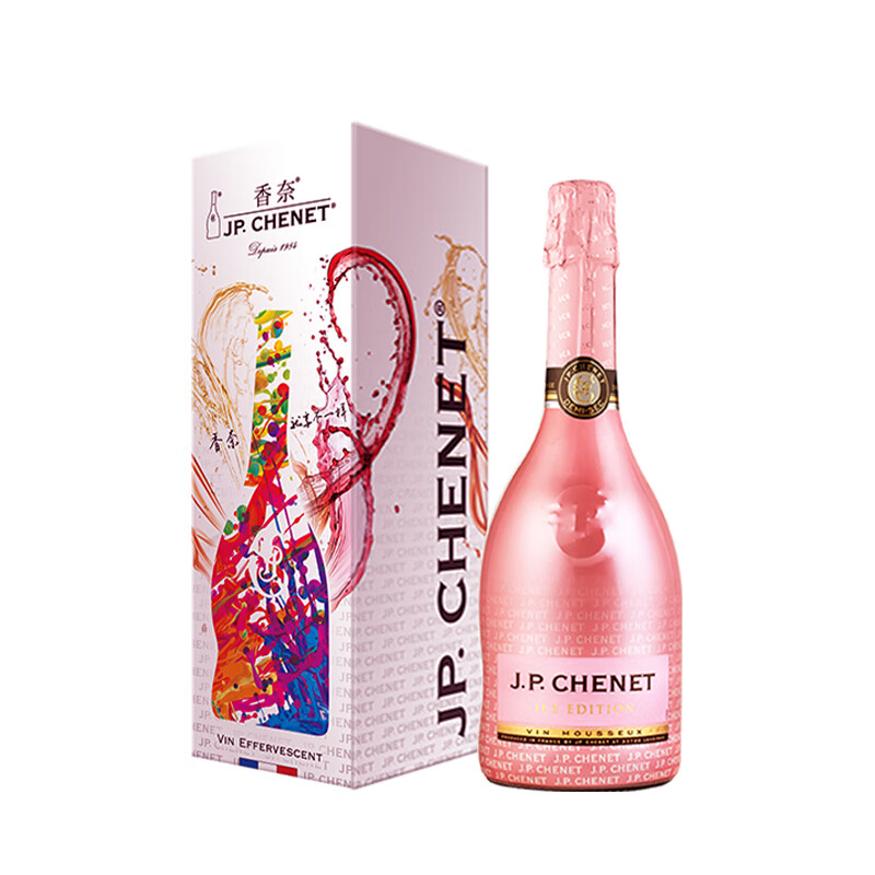 香奈（J.P.CHENET）冰爽桃红起泡葡萄酒 750ml单支礼盒装