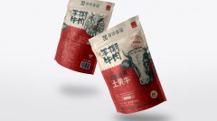 寻珍食品手撕牛肉包装设计