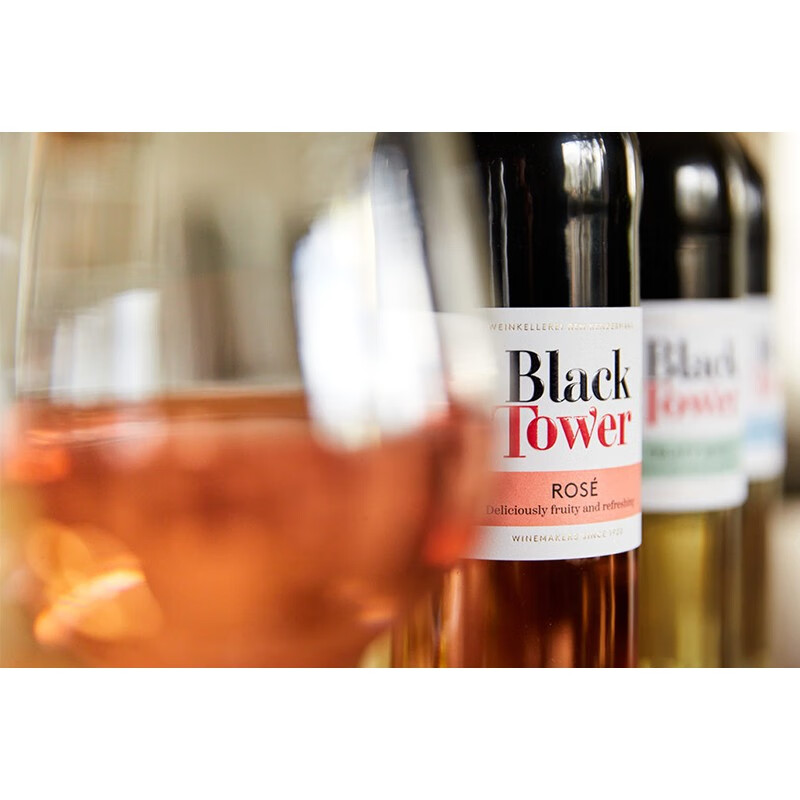 黑塔（Black Tower） 葡萄酒 750ml 德国原装进口 海外直采 桃红葡萄酒