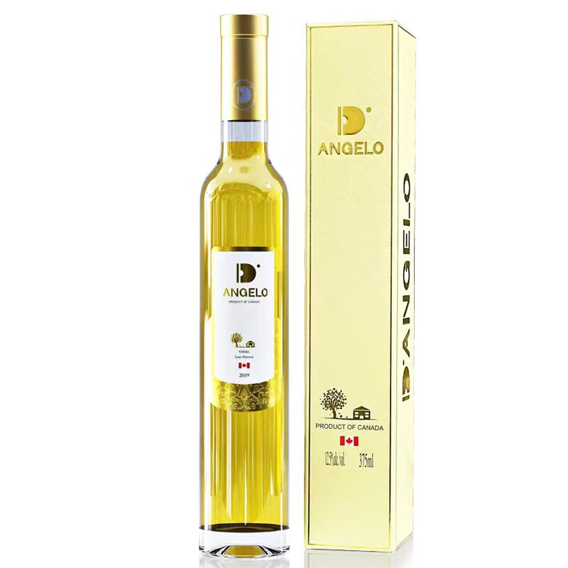 帝安吉乐（D‘ANGELO）加拿大冰酒 VQA认证冰酒甜白葡萄酒维代尔精选级晚收甜酒原瓶进口 单支装