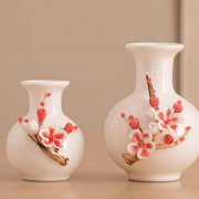 求购陶瓷梅花手工小清新捏花中式白色插干花瓷瓶30个