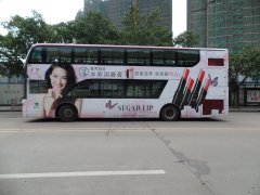 广东广州天河区双层巴士公交车车身